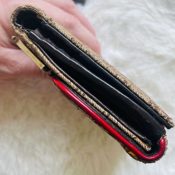 CHRISTIAN DIOR 🤍 Y2K 💙 DIORISSIMO CANVAS RASTA SADDLE WALLET ❤️ RARE 💛 - Picture 7 of 17